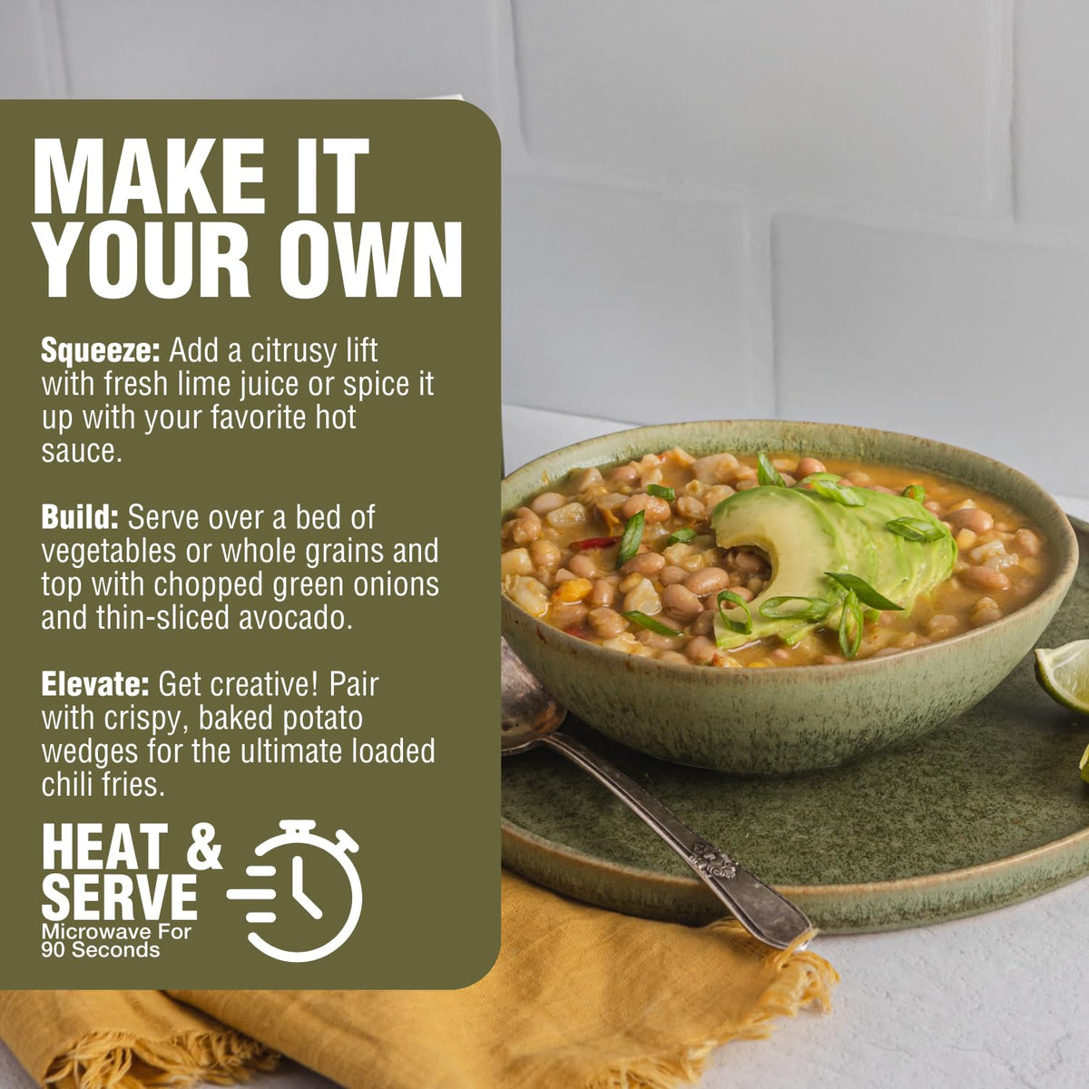 PLANTSTRONG Chunky Chipotle Chili with bold flavor for meat-free meals.