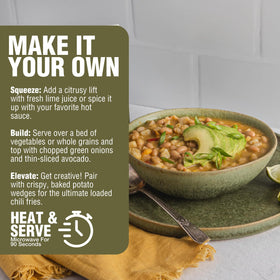 PLANTSTRONG Chunky Chipotle Chili with bold flavor for meat-free meals.