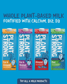 PlantStrong Oat Milk recipe guide cover invites easy meal ideas