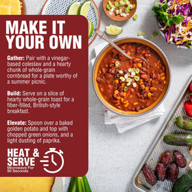 PLANTSTRONG Chili & Stew ingredients close-up highlight beans and spices.