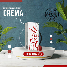 Italian Coffee for Espresso Lovers plastic pod in a hand