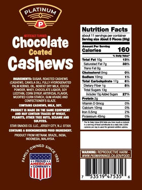 Party-ready Platinum Chocolate Coated Cashews add a sweet-savory note.