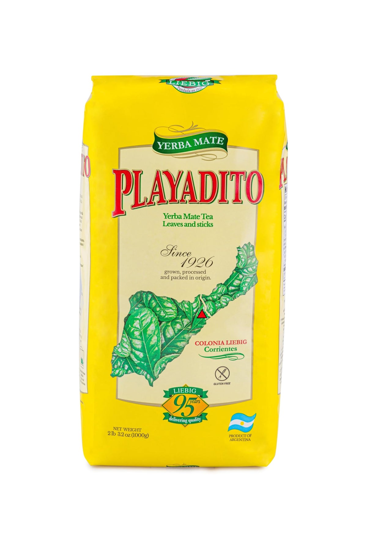 Playadito Yerba Mate 1000g pack front view for daily brewing