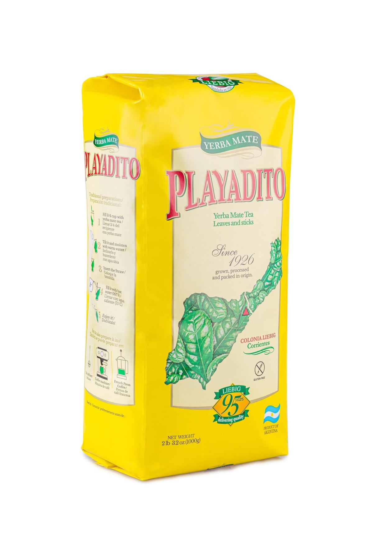 Playadito Yerba Mate on wooden table scene for everyday ritual