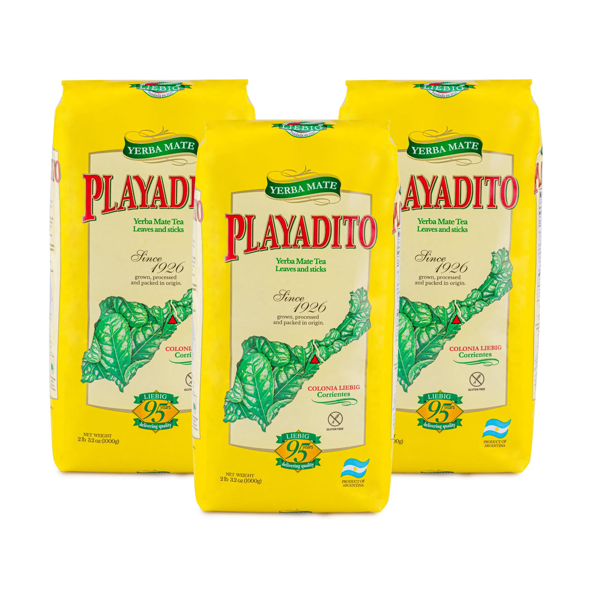Playadito Yerba Mate Tea 3kg packaging—easy to store and ready for everyday brew.