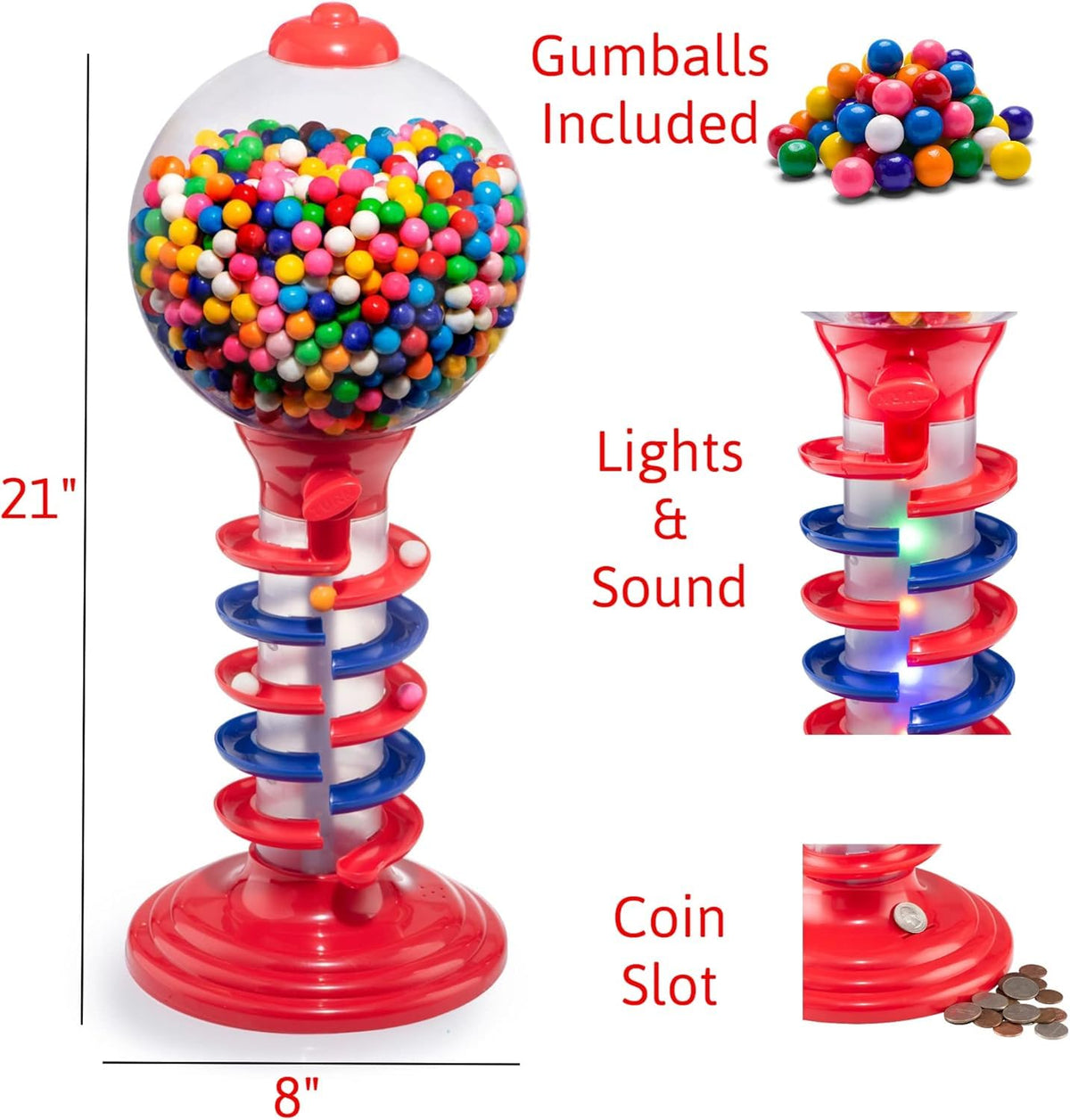 Playo 113 gumballs included for immediate enjoyment