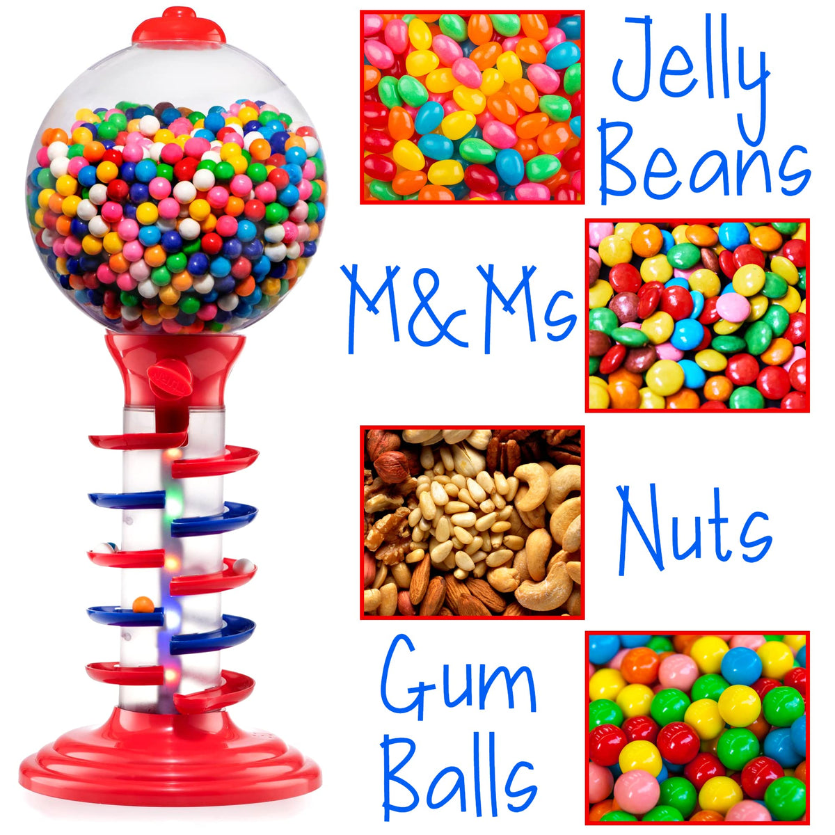 Playo colorful gumballs with varied flavors for vibrant display.
