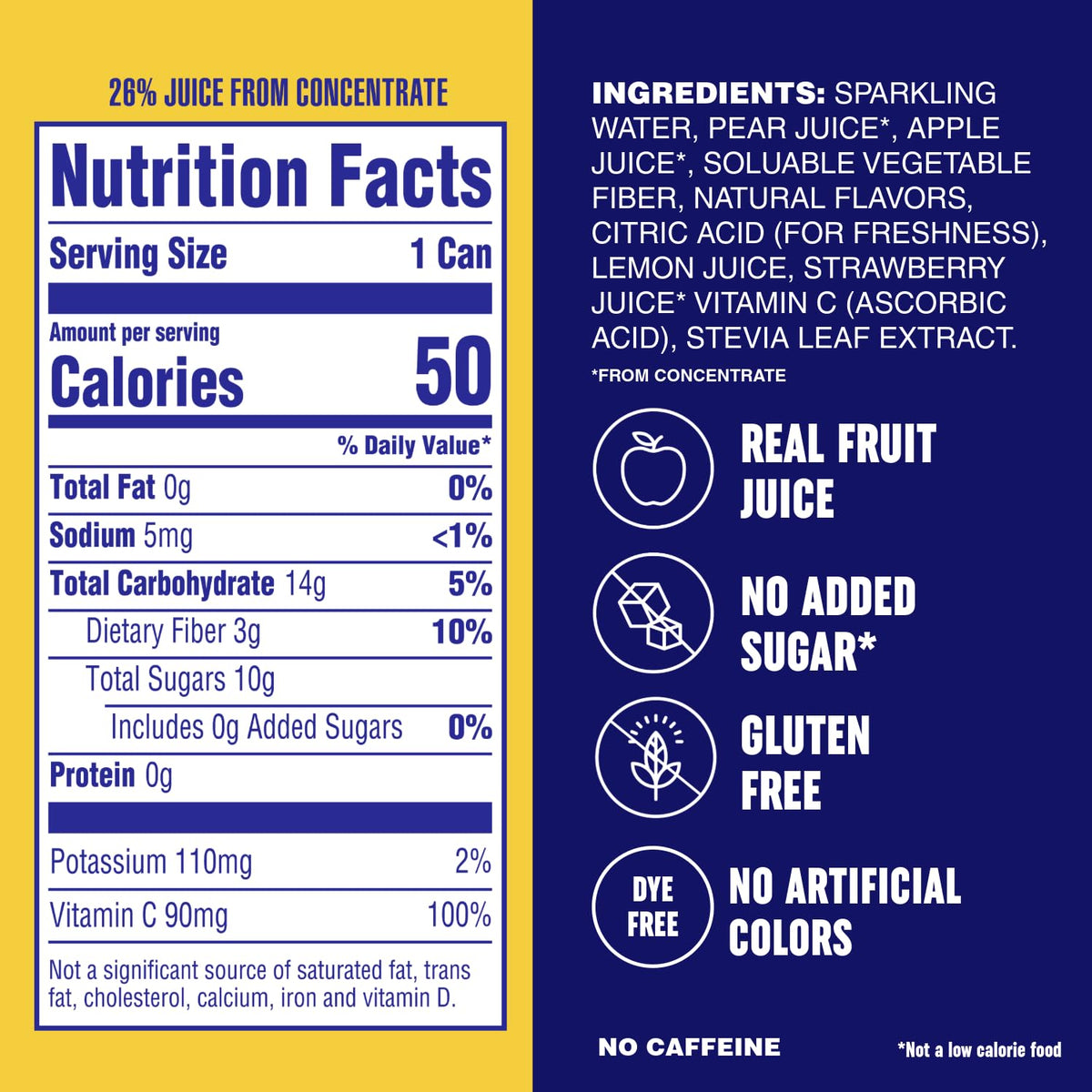 Plezi FiZZ Strawberry Lemonade fiber icon indicates 3g of prebiotic fiber per serving.