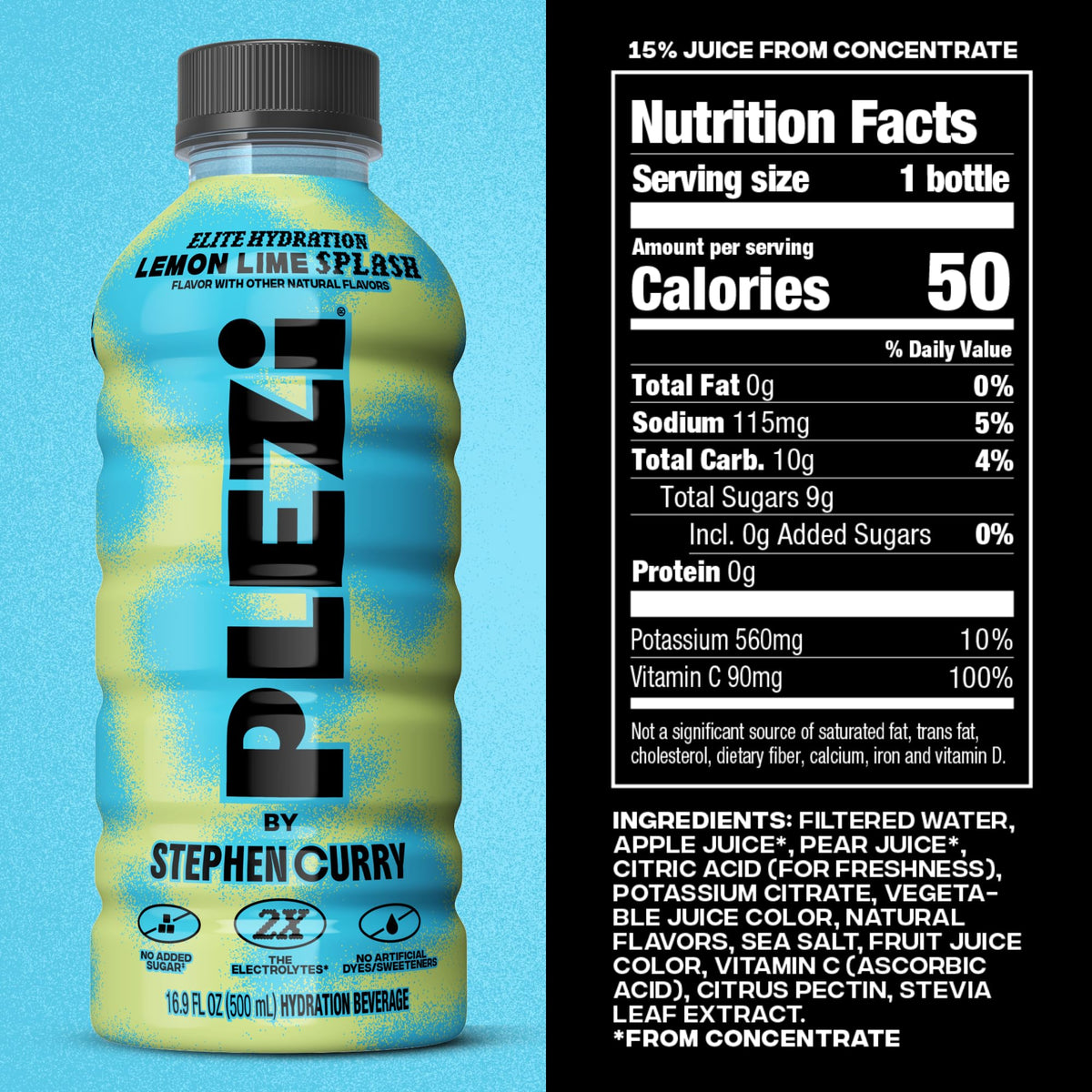 Plezi Lemon Lime Splash pour demonstrates easy on-the-go hydration for active days.