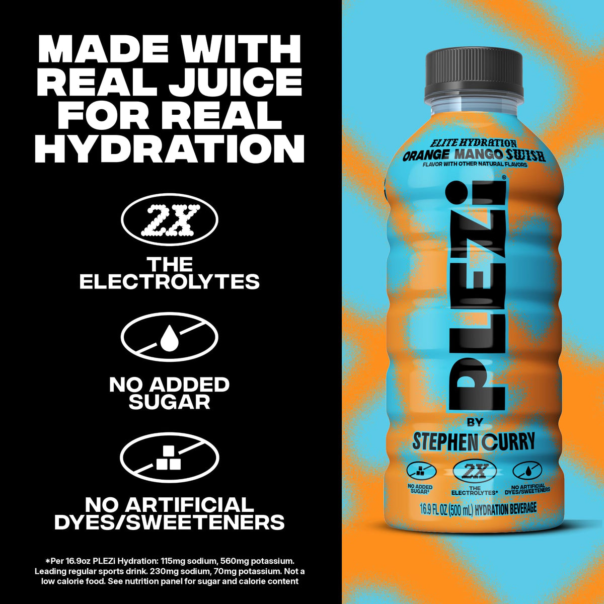 Plezi Hydration Drink Orange Mango Swish family-friendly scene with kids