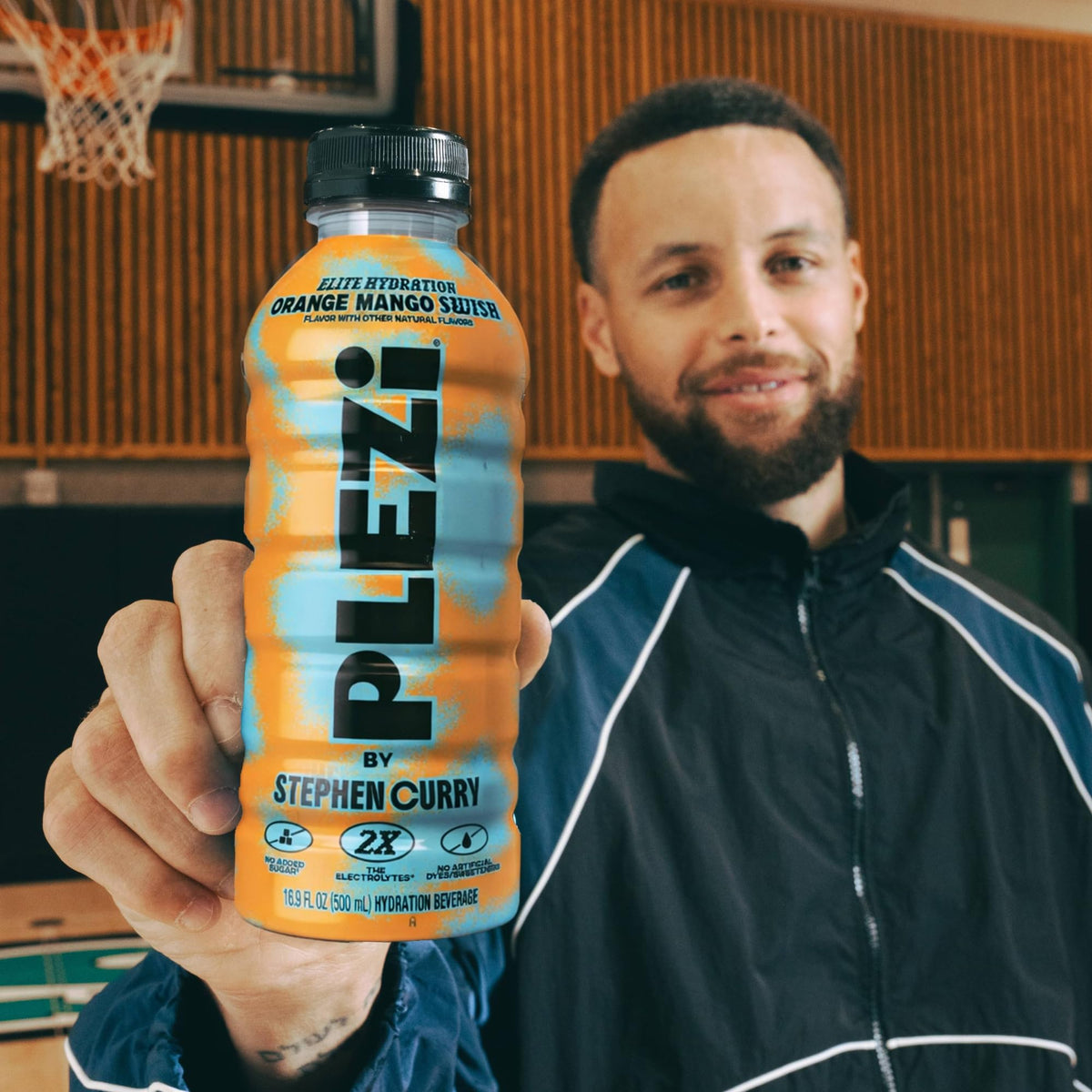 Plezi Swish bottle with sports gear suggesting everyday hydration