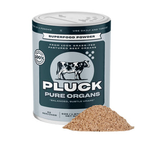 PLUCK Pure Beef Organs Powder liver image shows nutrient-dense liver to support daily nutrition.