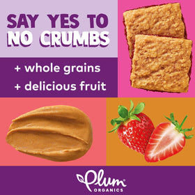 Lunchbox-ready Plum Organics Jammy Sammy bars for on-the-go snacking.