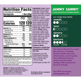 Plum Organics Jammy Sammy on-the-go snack fits busy schedules.