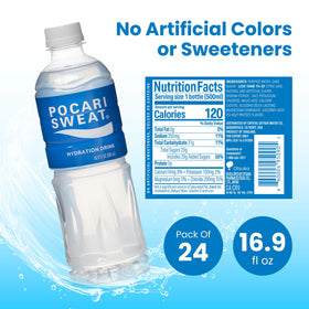 Pocari Sweat bottle pouring to illustrate quick hydration after exercise.