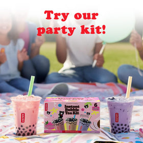 Pocas bubble tea kit box packaging with all components