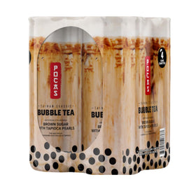 Pocas Bubble Tea can with tapioca pearls, ready for anytime refreshment.