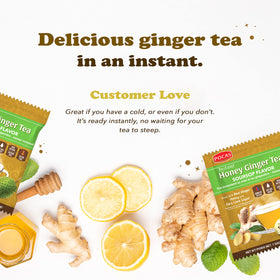 Pocas Honey Ginger Tea Crystals 2-pack, ideal for sharing.