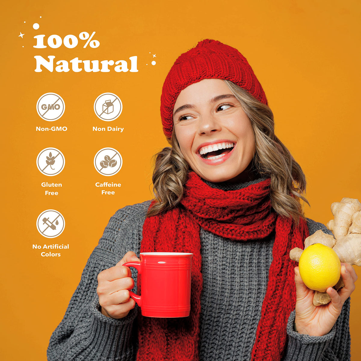 Pocas honey ginger tea ready in minutes with hot or cold water.