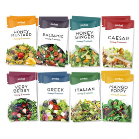 Pocket Flavors balsamic dressing 1oz pouch for quick salad topping on the go