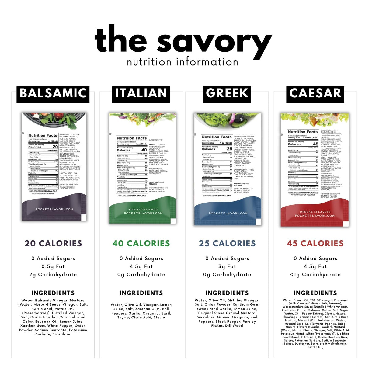 Pocket Flavors Italian dressing pouch adds bright herb notes to a quick lunch