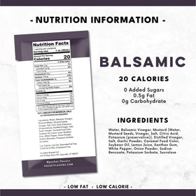 Pocket Flavors ready-to-serve 1 oz dressing portion ideal for lunches.