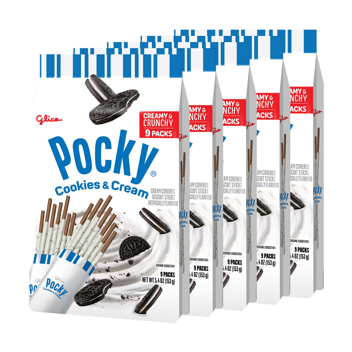 Pocky Cookies & Cream family bundle outer pack for easy sharing at gatherings.
