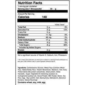 Podium Protein Stroopwafel chocolate brownie box showing eight-pack convenience