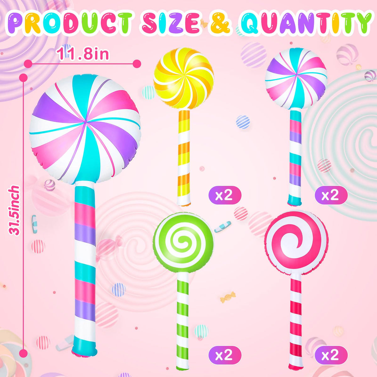 Poen giant lollipop prop in rose red enhances candy-themed celebrations.
