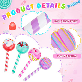 Poen shiny inflatable lollipop surface catches light for photos