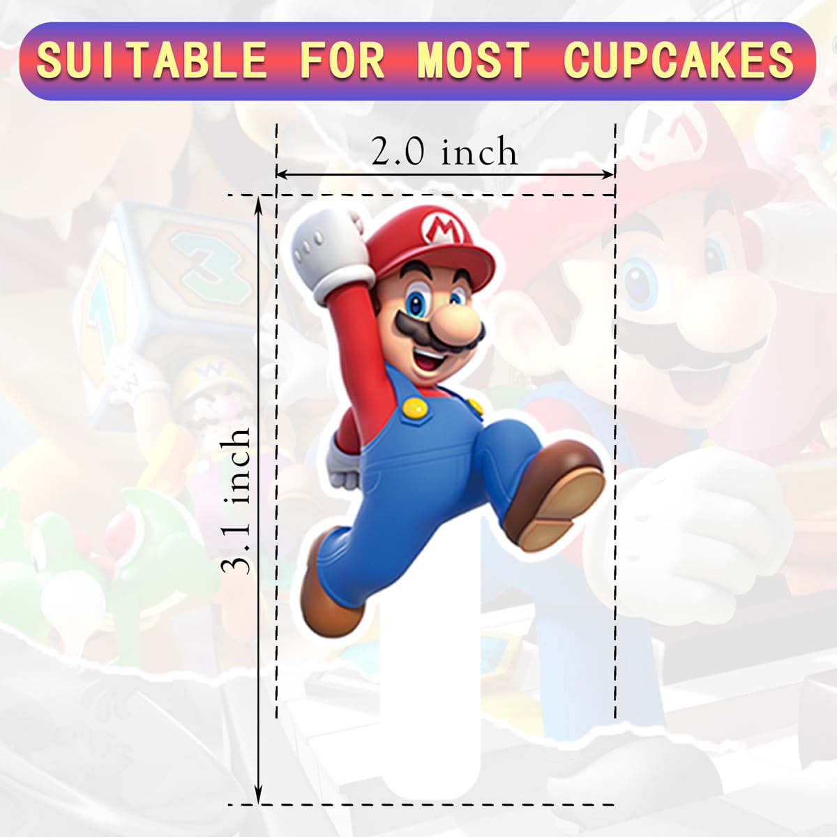 Poewodgs Cupcake Toppers featuring fun characters for birthday celebrations.