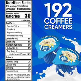 POGALIGHT 192-count French Vanilla creamer set for offices and break rooms.