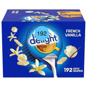 POGALIGHT French Vanilla creamer single cup, ideal for office coffee stations to reduce waste.