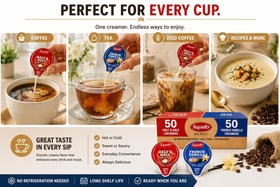 POGALIGHT Shelf-stable creamer pack ready for pantry displays
