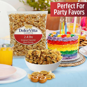 A sharing plate featuring POGALIGHT Original Caramel Hard Candy for gatherings.