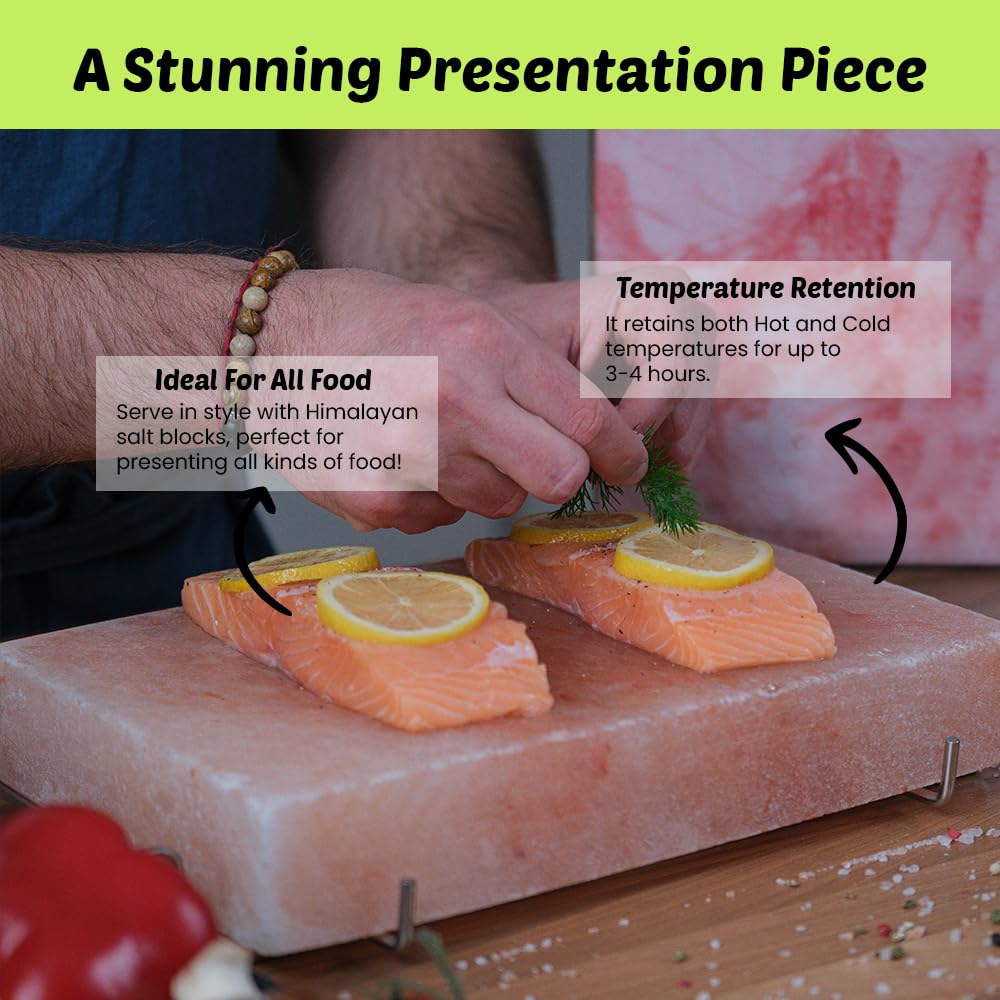 POHS Himalayan salt block cold-platter for elegant chilled servings.