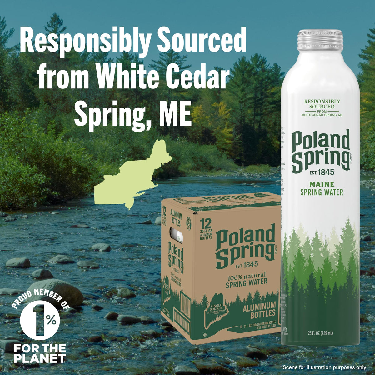 Poland Spring Maine supports 1% For The Planet sustainability partnership