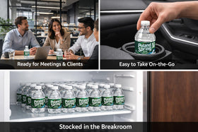 Poland Spring 8oz mini-bottle case-display ready for stocking