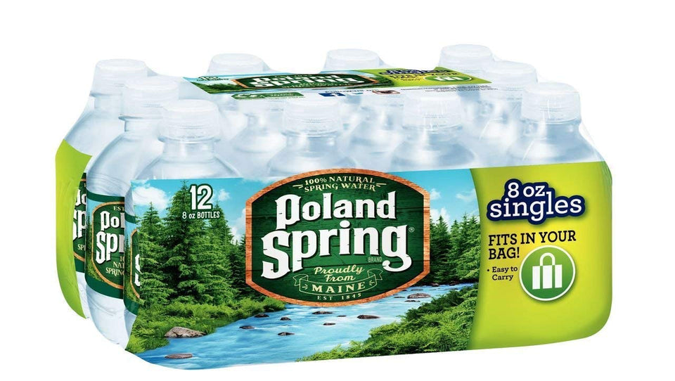 Poland Spring Half Pint bottle, natural spring water for everyday hydration.