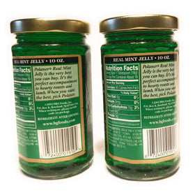 Polaner real mint jelly close-up shows glossy texture ideal for brushing on meats.