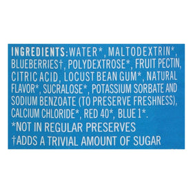 Polaner blueberry preserves beside fresh fruit suggests versatile snacking