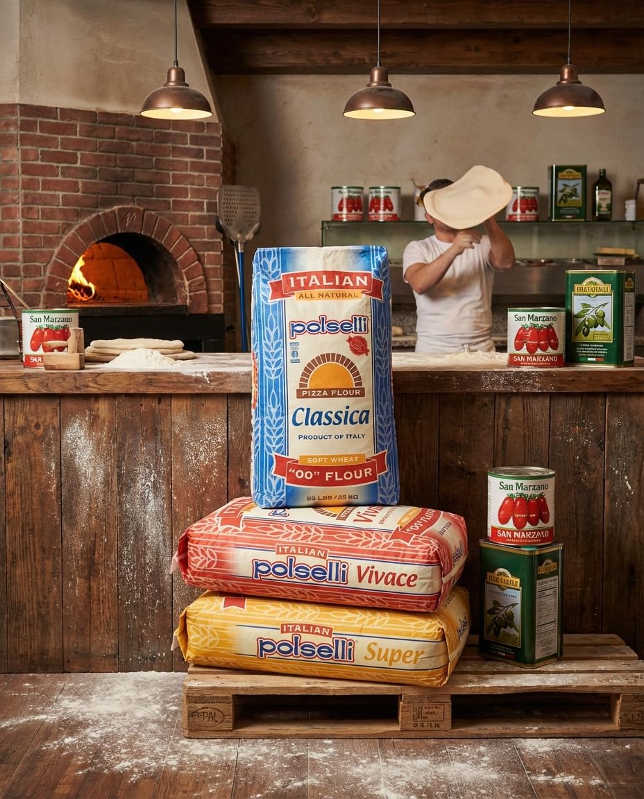 POLSELLI Classica 00 flour milled near Rome for authentic Italian baking.