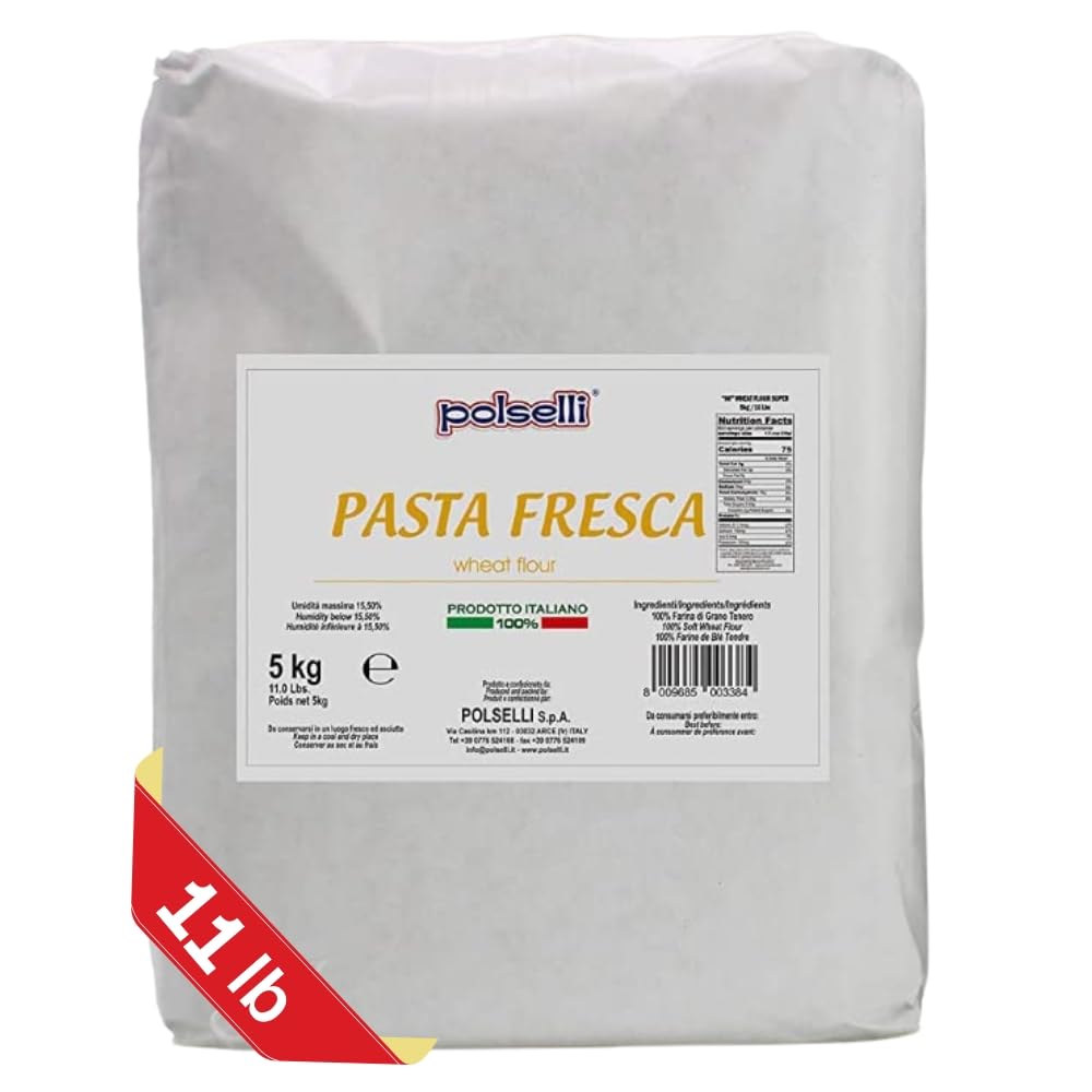 POLSELLI fresh pasta flour 5 kg ideal for handmade pasta and gnocchi