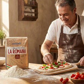 Polselli La Romana dough preparation image for Roman crusts.