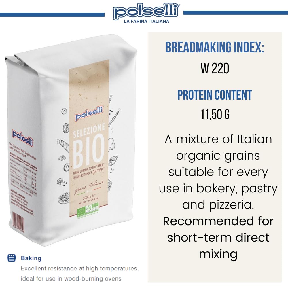 POLSELLI 00 flour dough for fresh pasta with smooth texture.