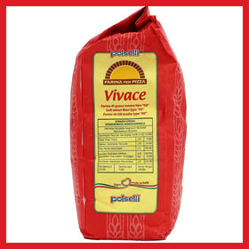Polselli Vivace flour close-up highlighting premium gluten quality for home baking