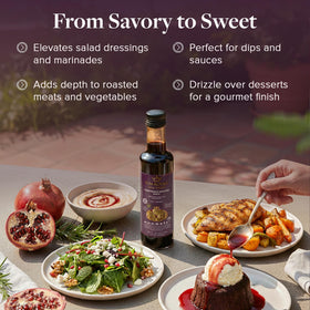 Pom Royale salad dressing use brightens greens with pomegranate tang.