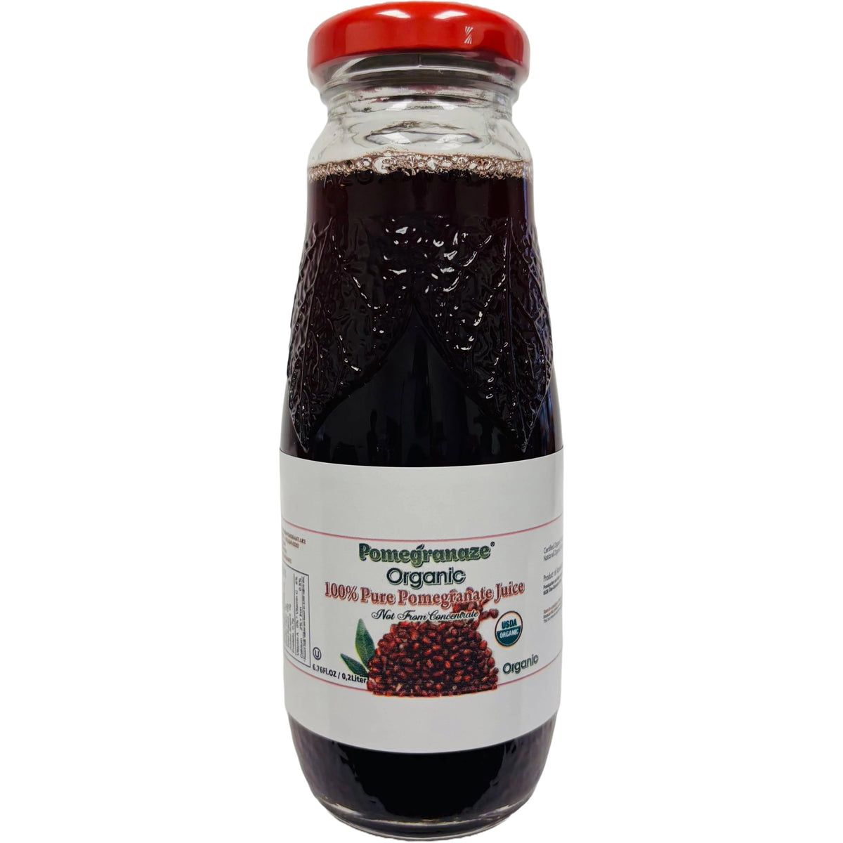 Pomegranaze glass packaging preserves freshness and taste.