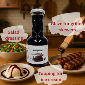 Pomegranaze pomegranate molasses 3-pack packaging highlight