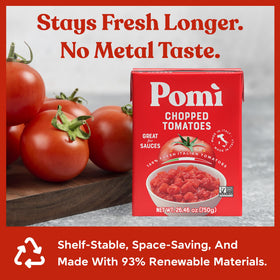 Pomì chopped tomatoes ready for pizza night and quick sauces